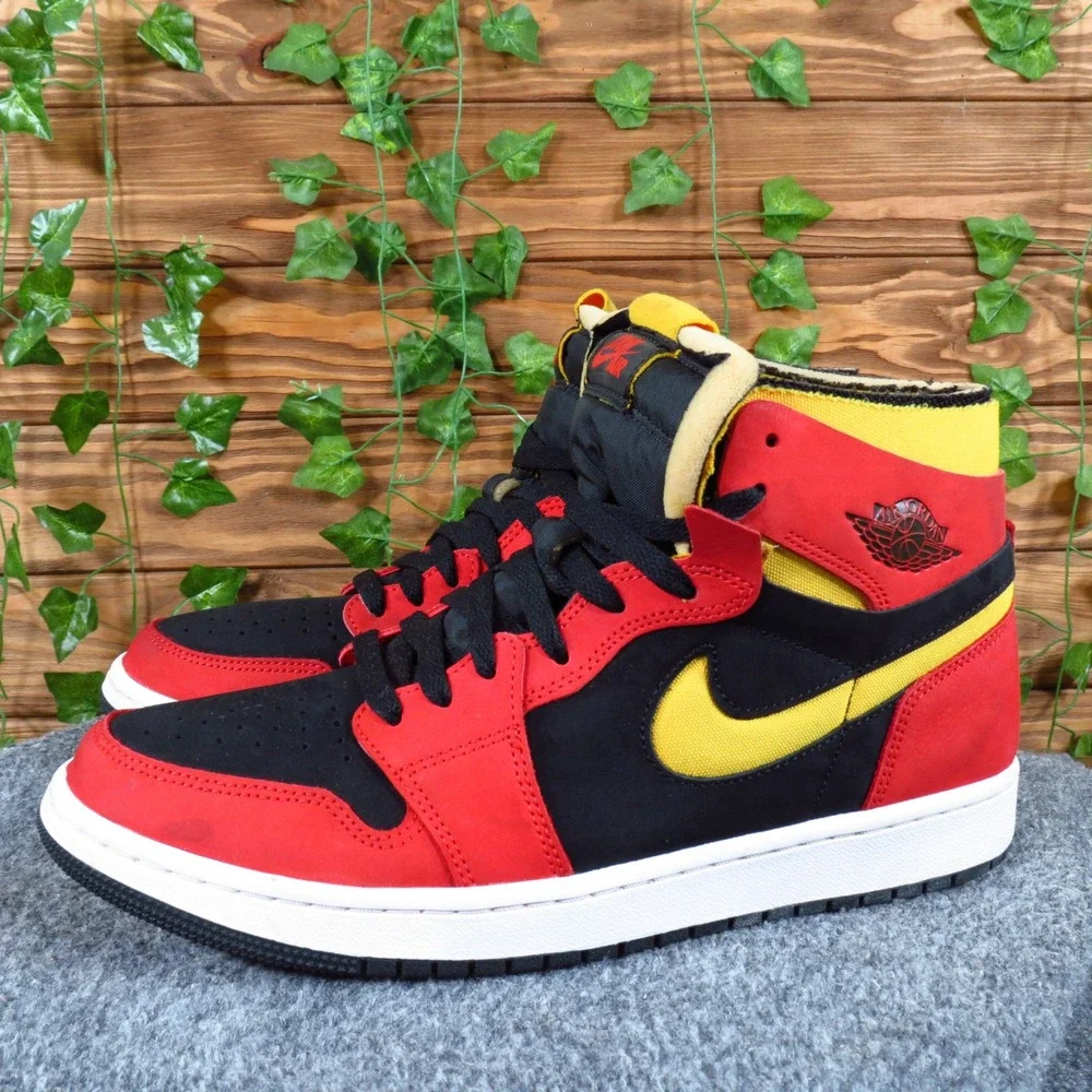 Nike Air Jordan 1 High Zoom Air CMFT Men Shoe Sz 9.5 Basketball Chile Red Black